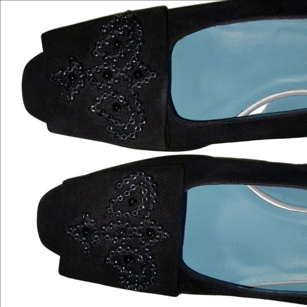 Thierry Rabotin Black Suede Pumps